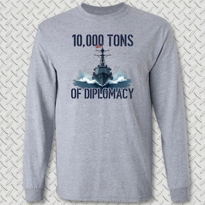 NavyHumor Long-sleeve S / Sport Grey Destroyer Diplomacy Long Sleeve Tee