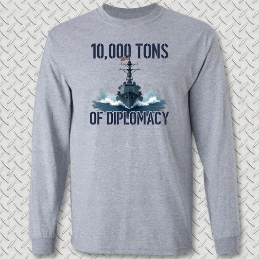 NavyHumor Long-sleeve S / Sport Grey Destroyer Diplomacy Long Sleeve Tee