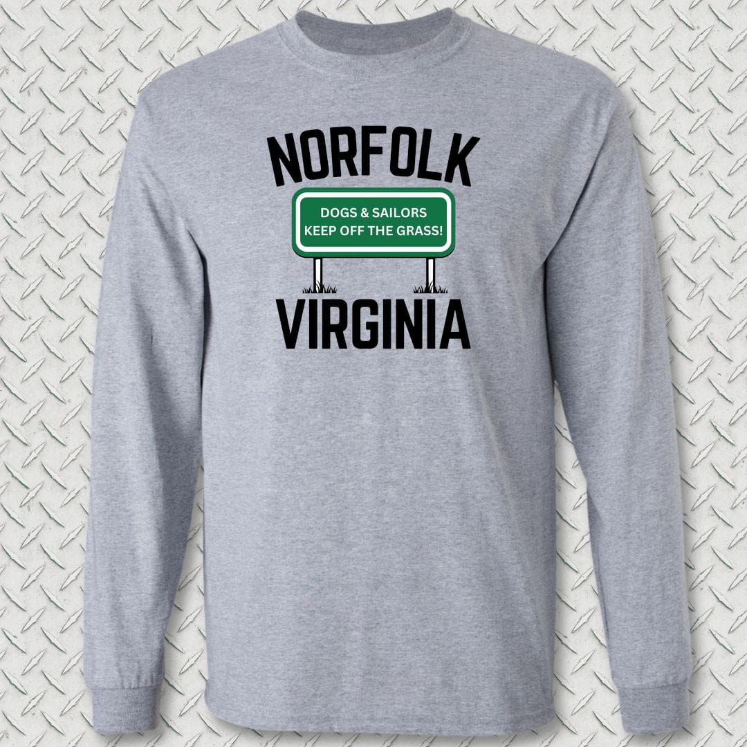 NavyHumor Long-sleeve S / Sport Grey Norfolk, Virginia Long Sleeve Tee