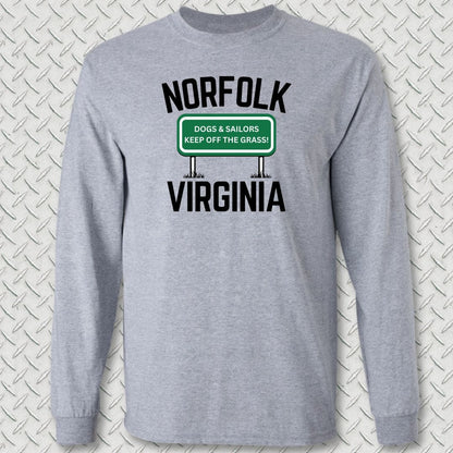 NavyHumor Long-sleeve S / Sport Grey Norfolk, Virginia Long Sleeve Tee