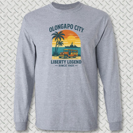 NavyHumor Long-sleeve S / Sport Grey Olongapo City - Liberty Legend Long Sleeve Tee