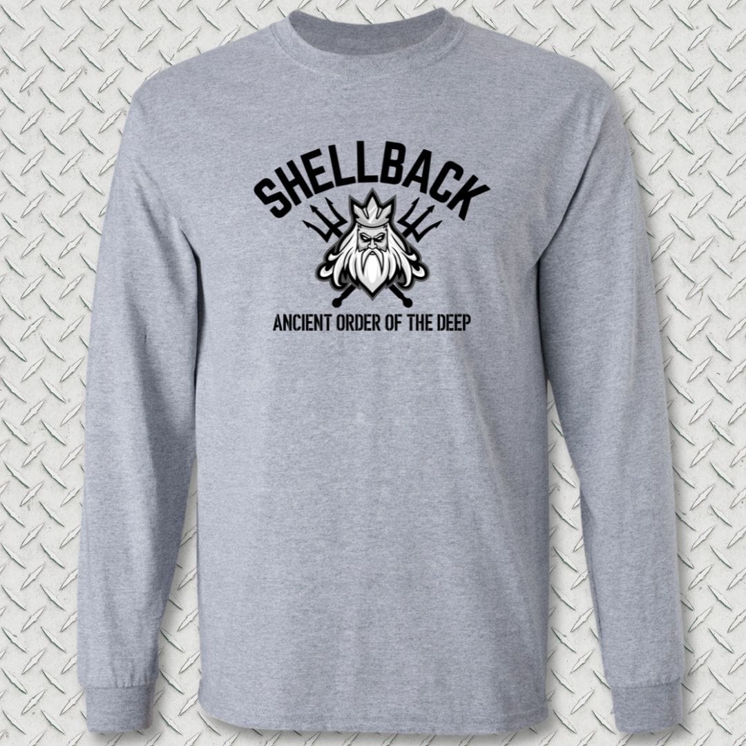 NavyHumor Long-sleeve S / Sport Grey Shellback - Ancient Order of the Deep Long Sleeve Tee