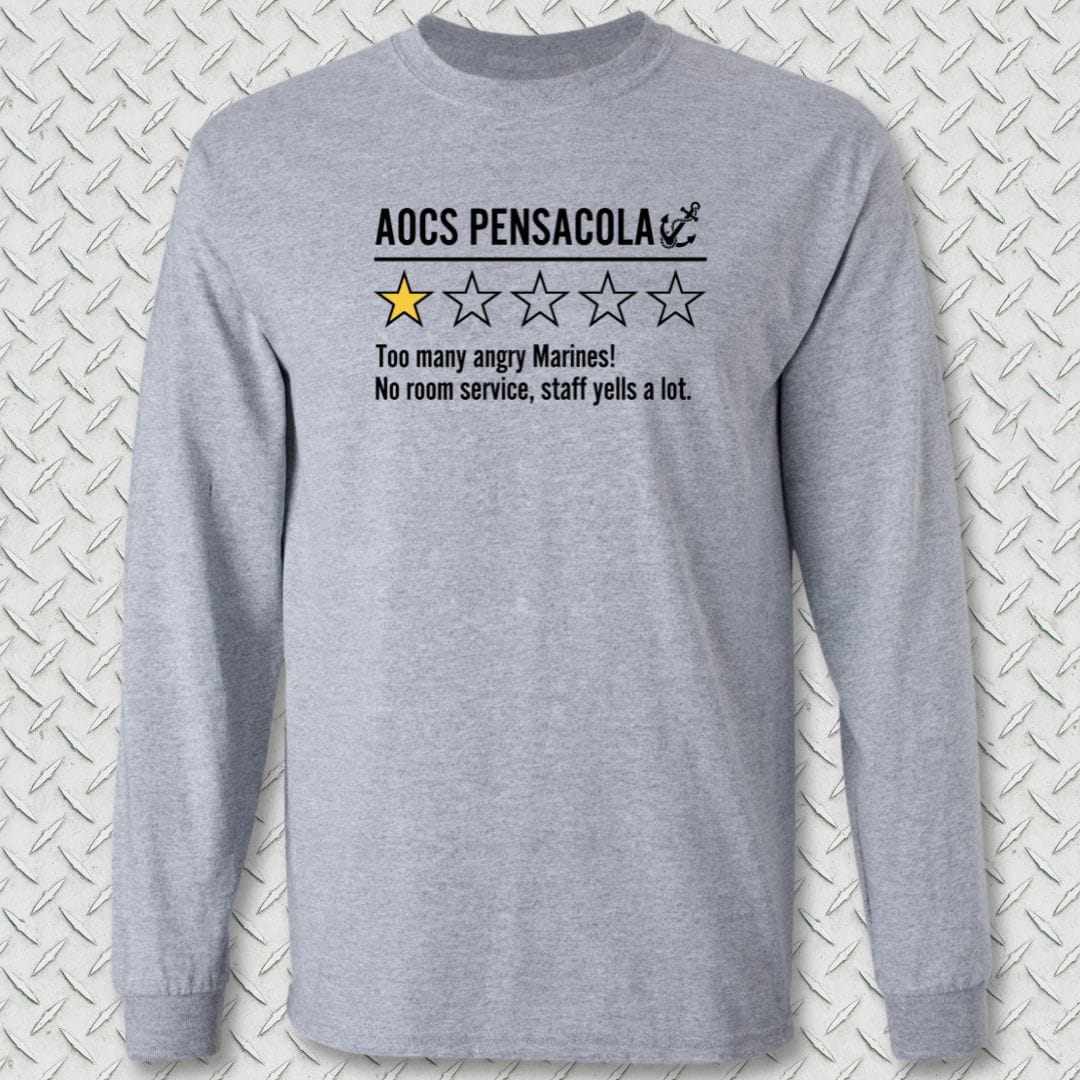 NavyHumor Long-sleeve Sport Grey / S AOCS Pensacola Review Long Sleeve Tee