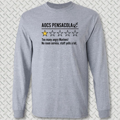 NavyHumor Long-sleeve Sport Grey / S AOCS Pensacola Review Long Sleeve Tee
