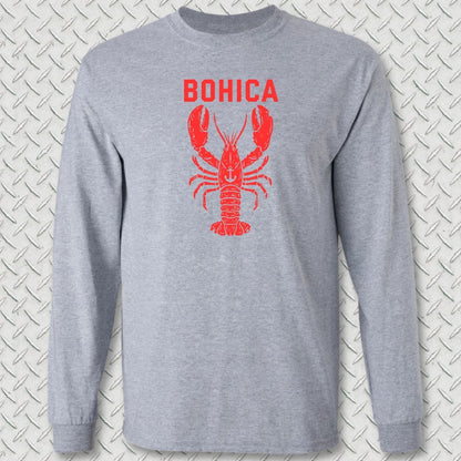 NavyHumor Long-sleeve Sport Grey / S BOHICA Lobster Long Sleeve Tee