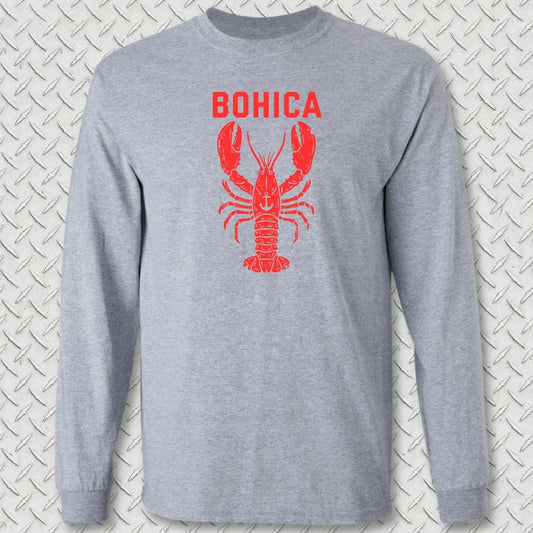 NavyHumor Long-sleeve Sport Grey / S BOHICA Lobster Long Sleeve Tee