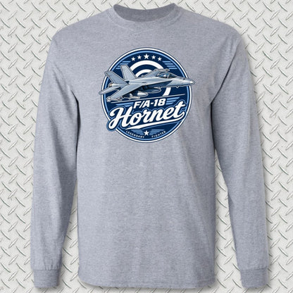 NavyHumor Long-sleeve Sport Grey / S F/A-18 Hornet Legendary Fighter Long Sleeve Tee