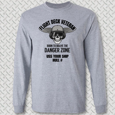 Flight Deck Veteran - Add Your Command Long Sleeve Tee