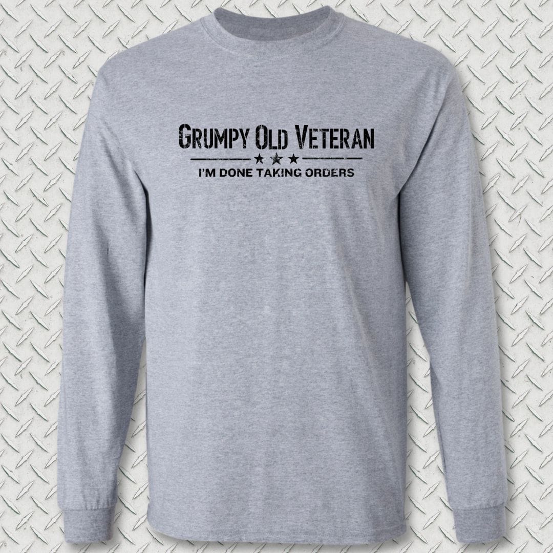 NavyHumor Long-sleeve Sport Grey / S Grumpy Old Veteran Long Sleeve Tee