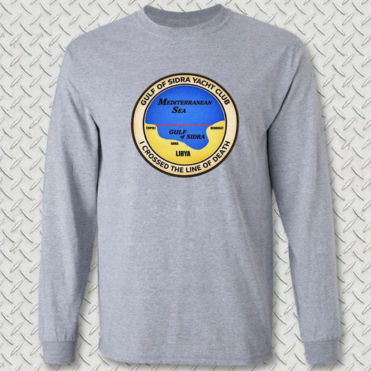 NavyHumor Long-sleeve Sport Grey / S Gulf of Sidra Yacht Club - Line of Death Long Sleeve Tee