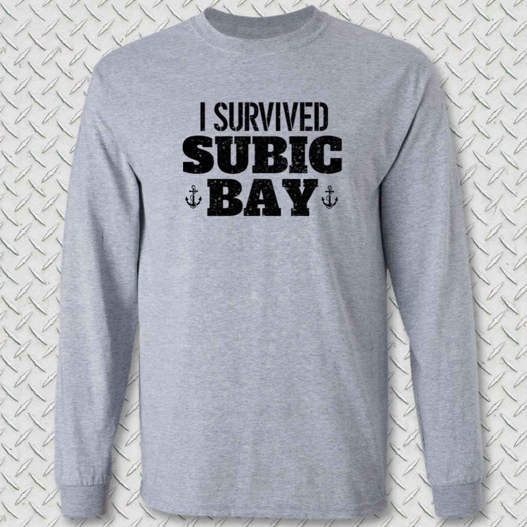 NavyHumor Long-sleeve Sport Grey / S I Survived Subic Bay Long Sleeve Tee