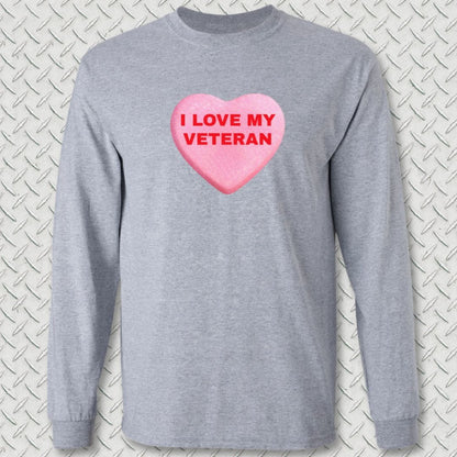 NavyHumor Long-sleeve Sport Grey / S Love My Veteran Long Sleeve Tee