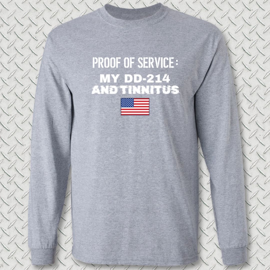 NavyHumor Long-sleeve Sport Grey / S Proof of Service (Flag) Long Sleeve Tee