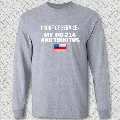 NavyHumor Long-sleeve Sport Grey / S Proof of Service (Flag) Long Sleeve Tee