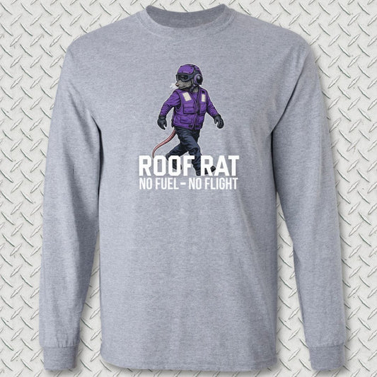 NavyHumor Long-sleeve Sport Grey / S Purple Roof Rat Long Sleeve Tee