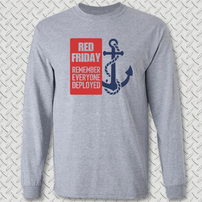 NavyHumor Long-sleeve Sport Grey / S R.E.D. Friday Banner Anchor Long Sleeve Tee