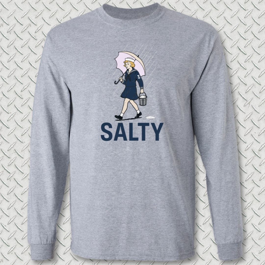NavyHumor Long-sleeve Sport Grey / S Salty Girl Long Sleeve Tee