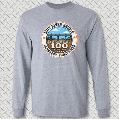 NavyHumor Long-sleeve Sport Grey / S Shit River Bridge Centurion Club Long Sleeve Tee