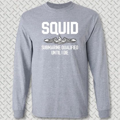 NavyHumor Long-sleeve Sport Grey / S SQUID - Submarine Qualified Long Sleeve Tee