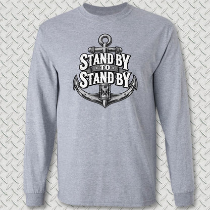NavyHumor Long-sleeve Sport Grey / S Stand By To Stand By Long Sleeve Tee