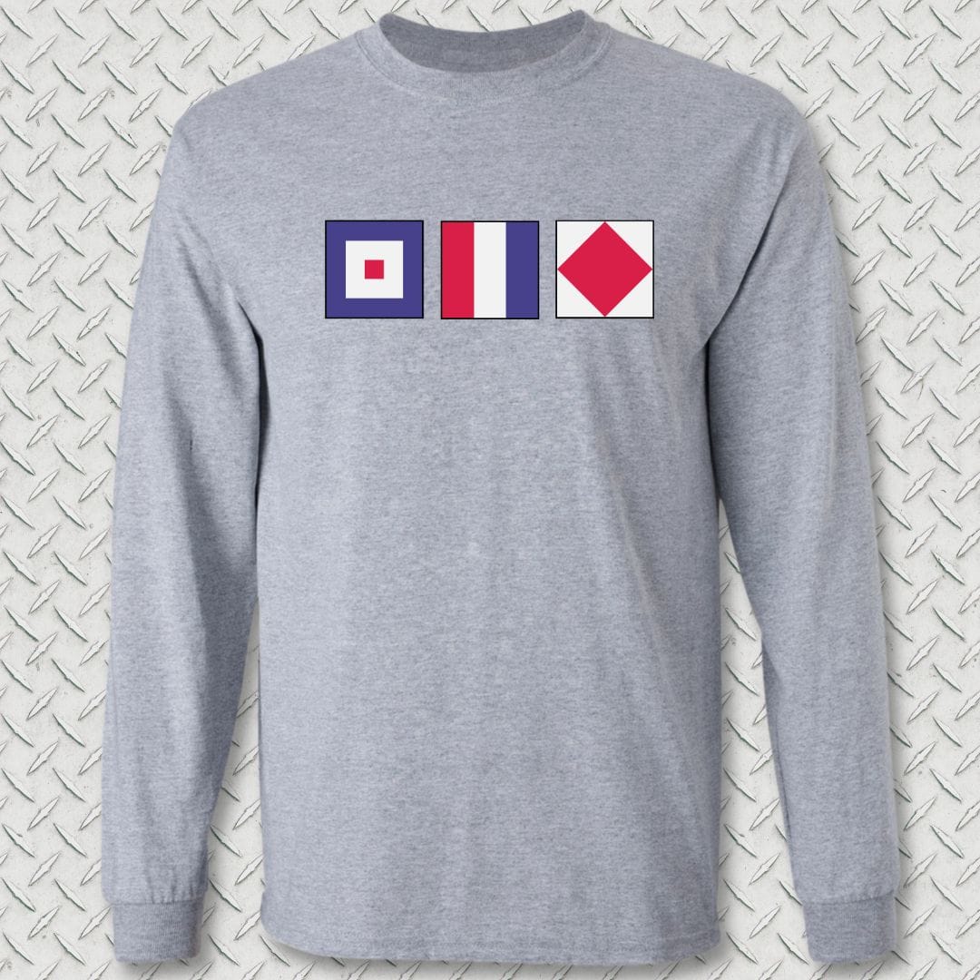 NavyHumor Long-sleeve Sport Grey / S WTF Signal Flag Long Sleeve Tee