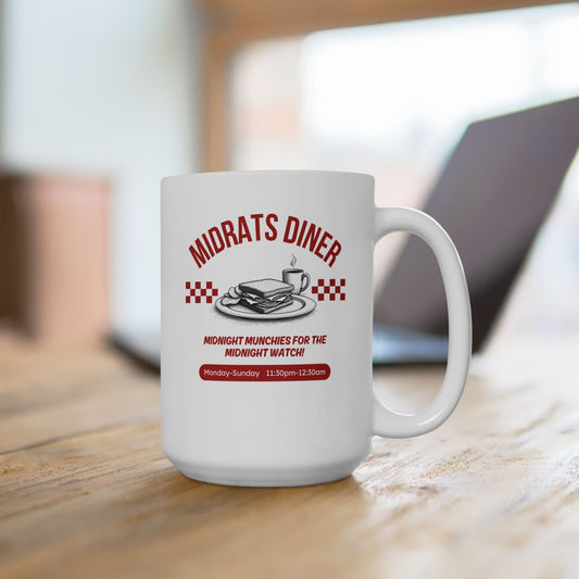 NavyHumor Mug 15oz Midrats Diner - 15oz Ceramic Mug