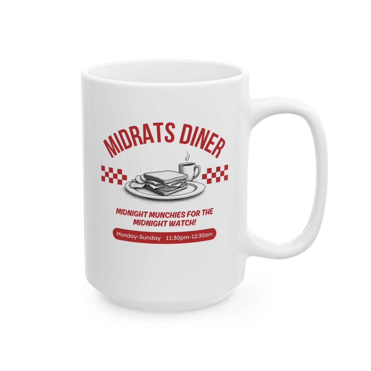 NavyHumor Mug 15oz Midrats Diner - 15oz Ceramic Mug