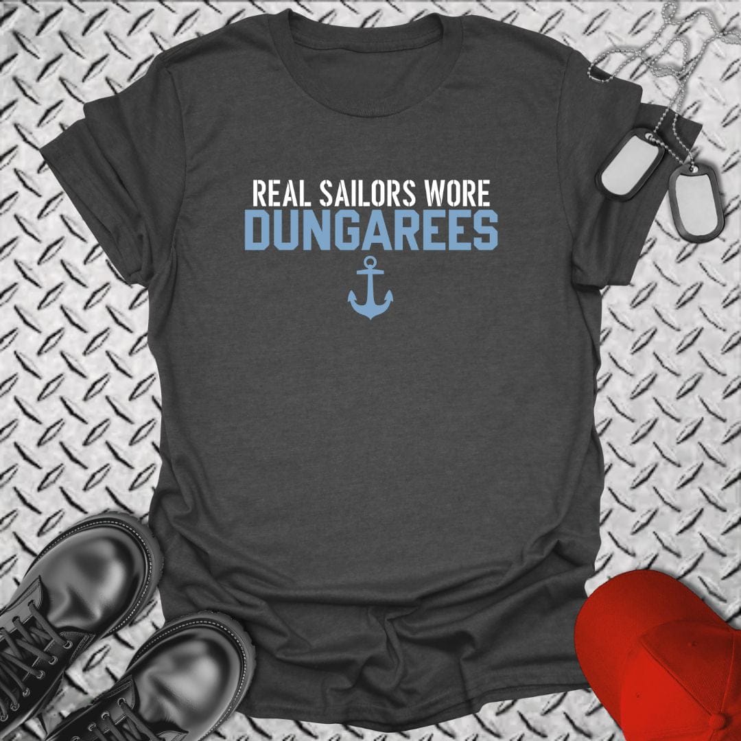 NavyHumor Soft Style T-shirt Dark Heather / S Real Sailors Wore Dungarees