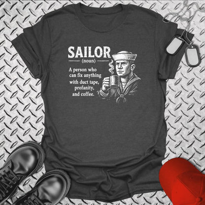 NavyHumor Soft Style T-shirt Dark Heather / S Sailor Definition - Male