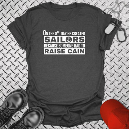 NavyHumor Soft Style T-shirt Dark Heather / S Sailors Raise Cain