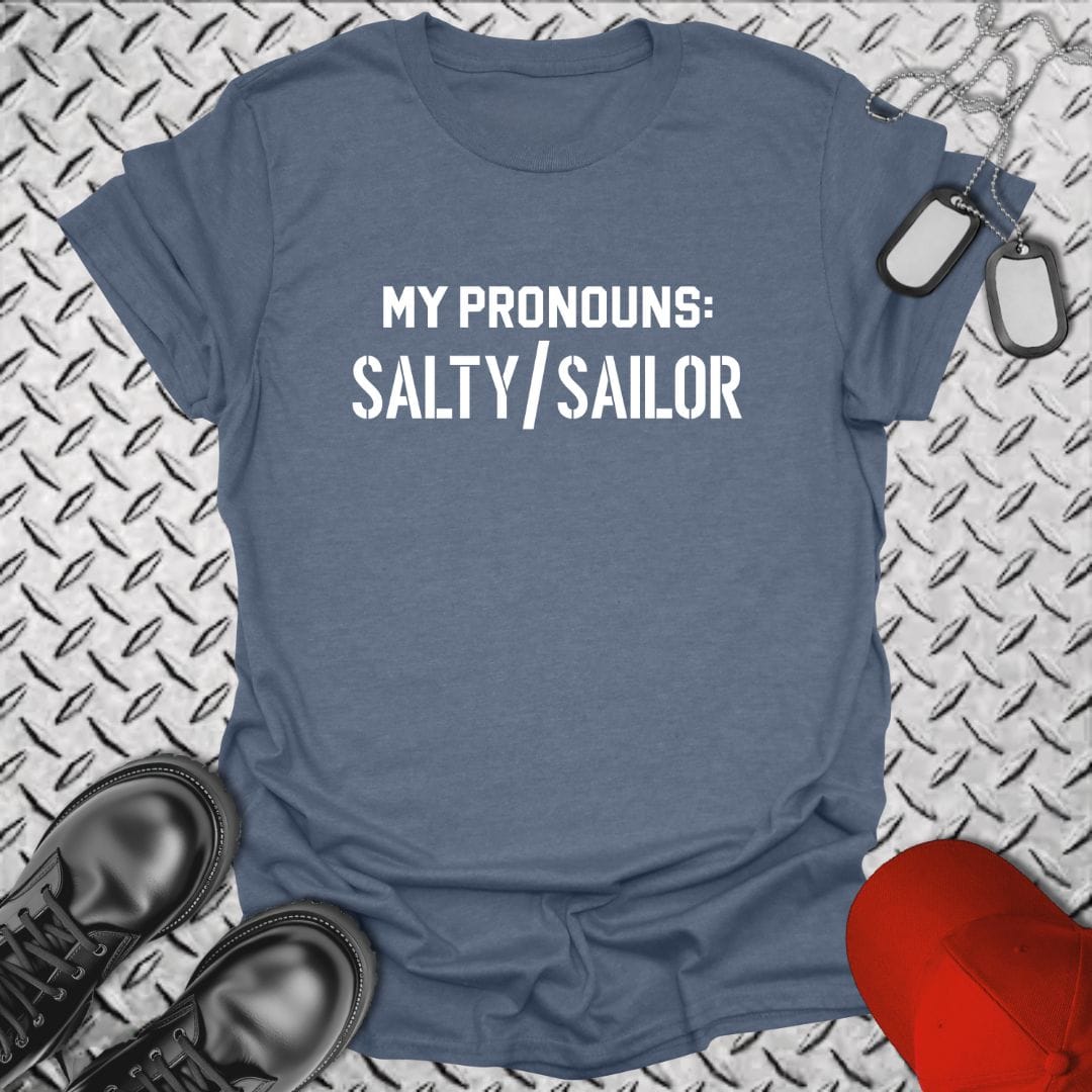 NavyHumor Soft Style T-shirt Heather Indigo / S My Pronouns