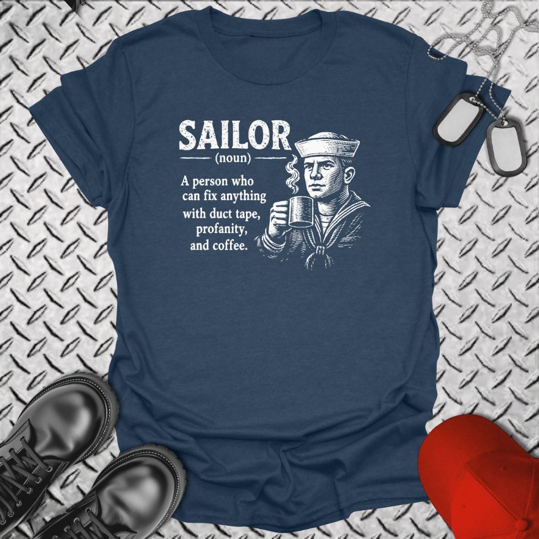 NavyHumor Soft Style T-shirt Heather Navy / S Sailor Definition - Male