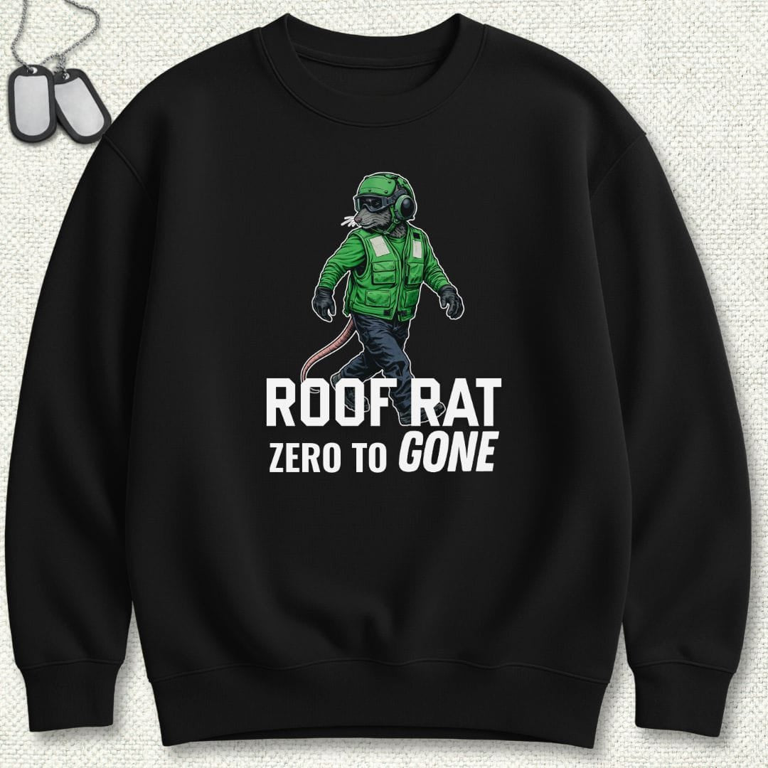 NavyHumor Sweatshirt Black / S Green Roof Rat - Sweatshirt