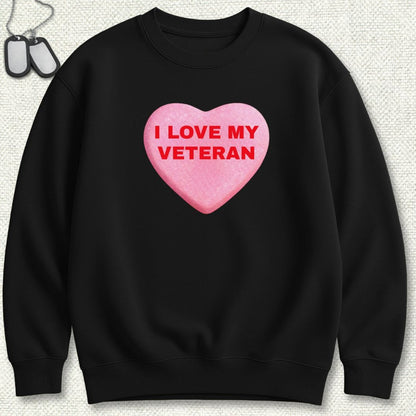 NavyHumor Sweatshirt Black / S I Love My Veteran Sweatshirt