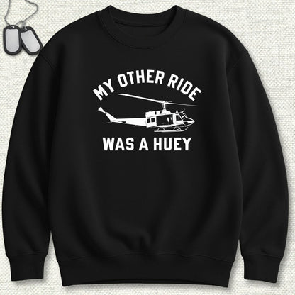 NavyHumor Sweatshirt Black / S My Other Ride Was A Huey Sweatshirt