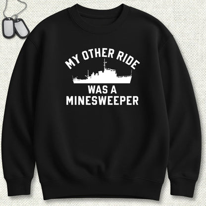 NavyHumor Sweatshirt Black / S My Other Ride Was A Minesweeper Sweatshirt