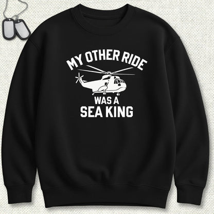 NavyHumor Sweatshirt Black / S My Other Ride Was A Sea King Sweatshirt