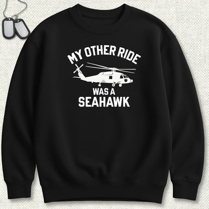NavyHumor Sweatshirt Black / S My Other Ride Was A Seahawk Sweatshirt