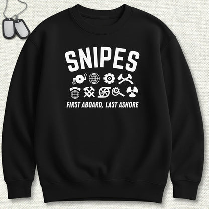 NavyHumor Sweatshirt Black / S Snipes - First Aboard Sweatshirt