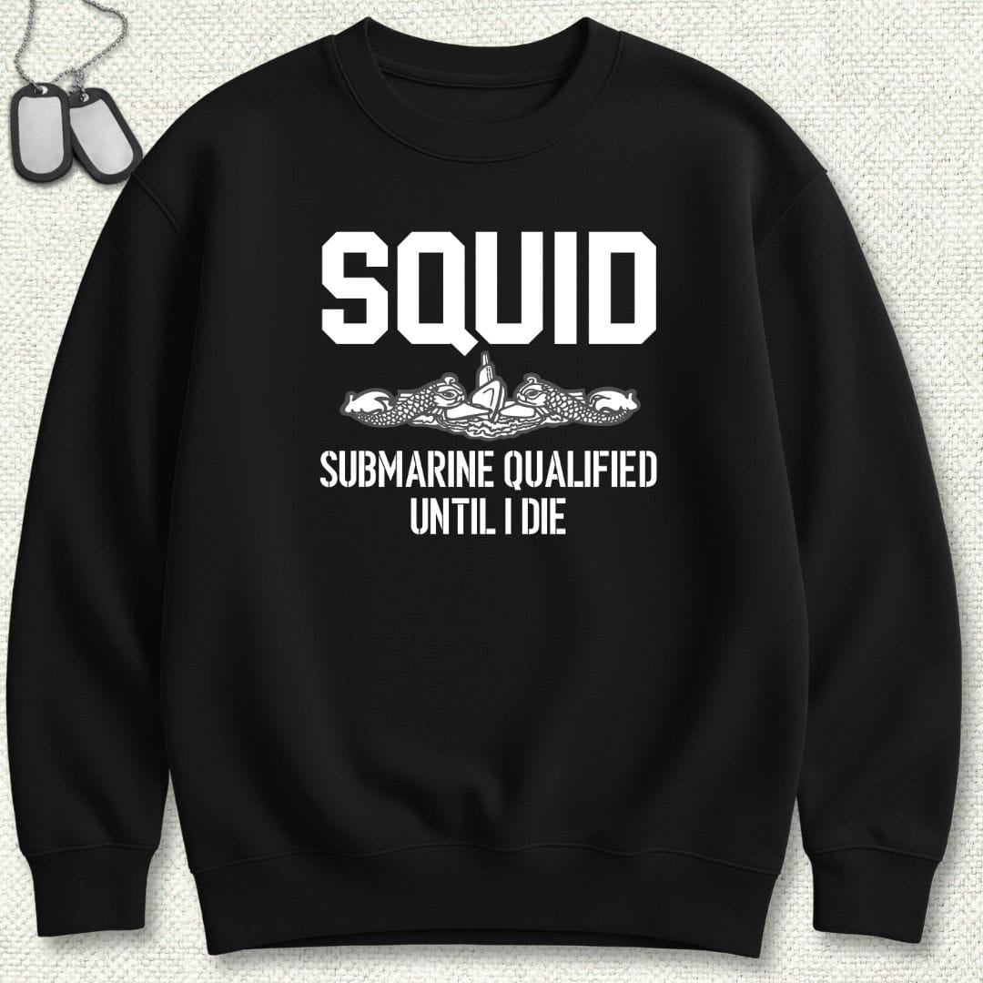 NavyHumor Sweatshirt Black / S SQUID - Submarine Qualified Sweatshirt