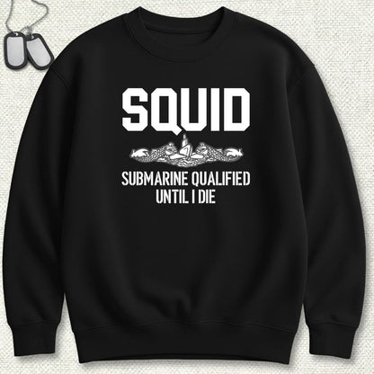NavyHumor Sweatshirt Black / S SQUID - Submarine Qualified Sweatshirt