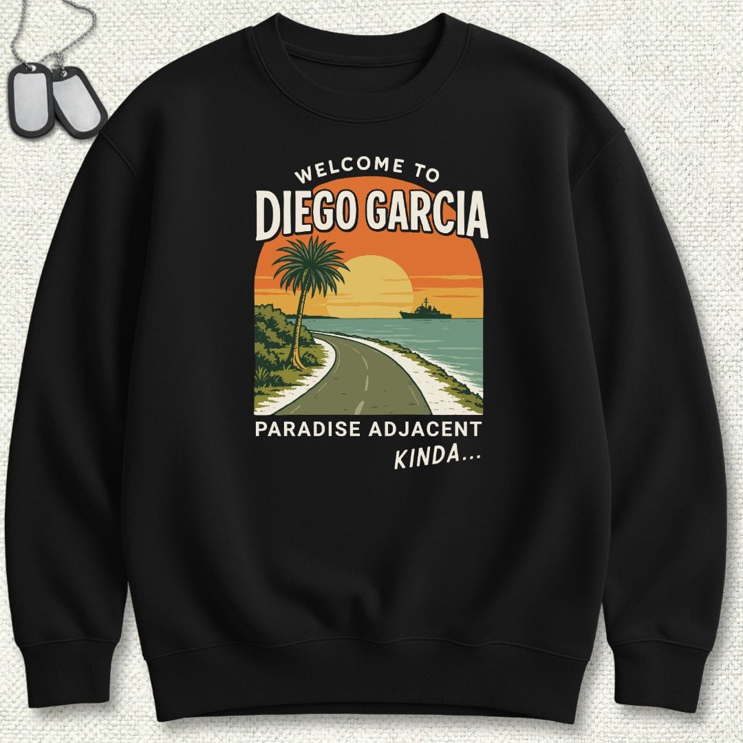 NavyHumor Sweatshirt Black / S Welcome to Diego Garcia Sweatshirt