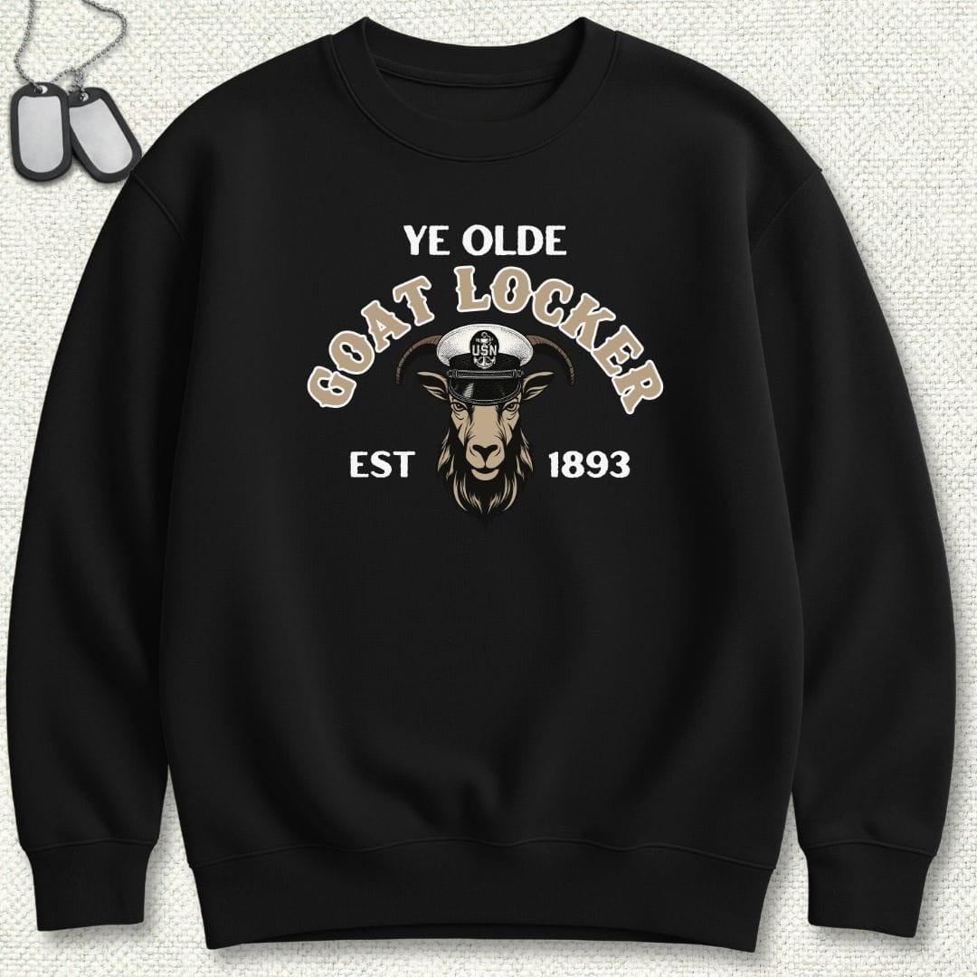 NavyHumor Sweatshirt Black / S Ye Olde Goat Locker Sweatshirt