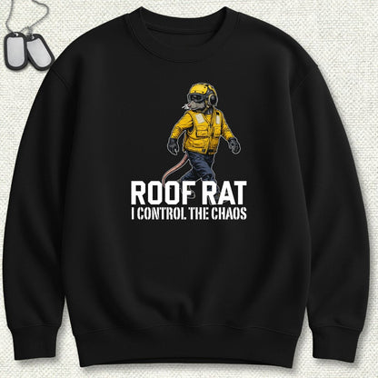 NavyHumor Sweatshirt Black / S Yellow Roof Rat Sweatshirt