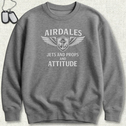 NavyHumor Sweatshirt Graphite Heather / S Airdales Attitude Sweatshirt