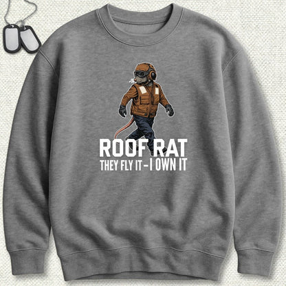 NavyHumor Sweatshirt Graphite Heather / S Brown Roof Rat - Sweatshirt