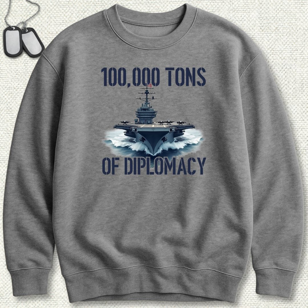 NavyHumor Sweatshirt Graphite Heather / S Carrier Diplomacy Sweatshirt