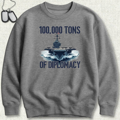 NavyHumor Sweatshirt Graphite Heather / S Carrier Diplomacy Sweatshirt