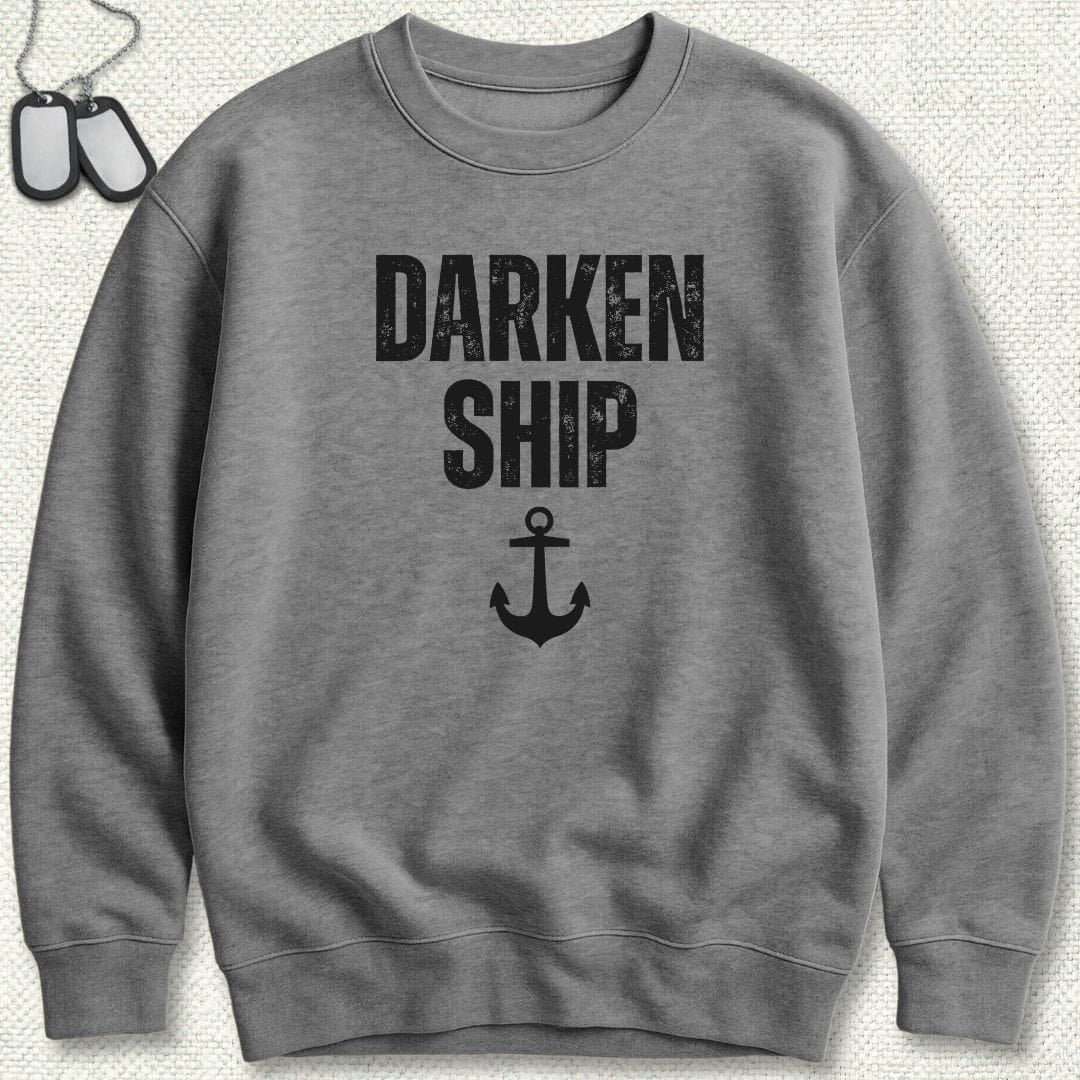 NavyHumor Sweatshirt Graphite Heather / S Darken Ship Sweatshirt