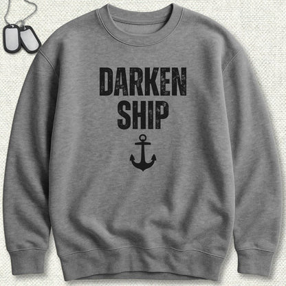 NavyHumor Sweatshirt Graphite Heather / S Darken Ship Sweatshirt